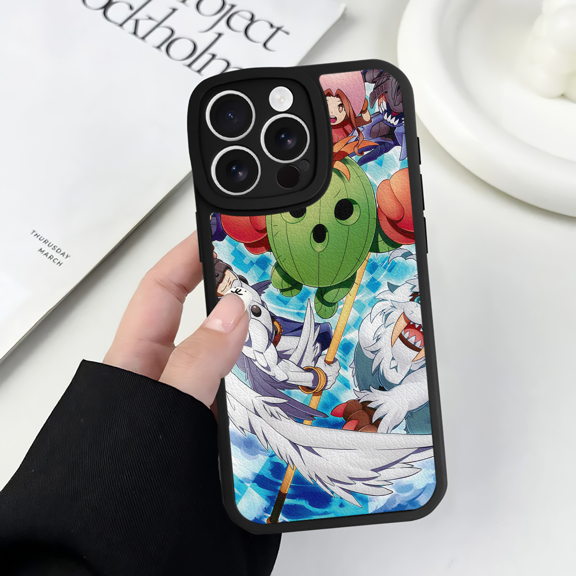 （画像用） Digimon デジタルモンスター/デジモン 【iPhone 16シリーズ対応】シリコンスマホケース（レザー調） 材質：シリコン